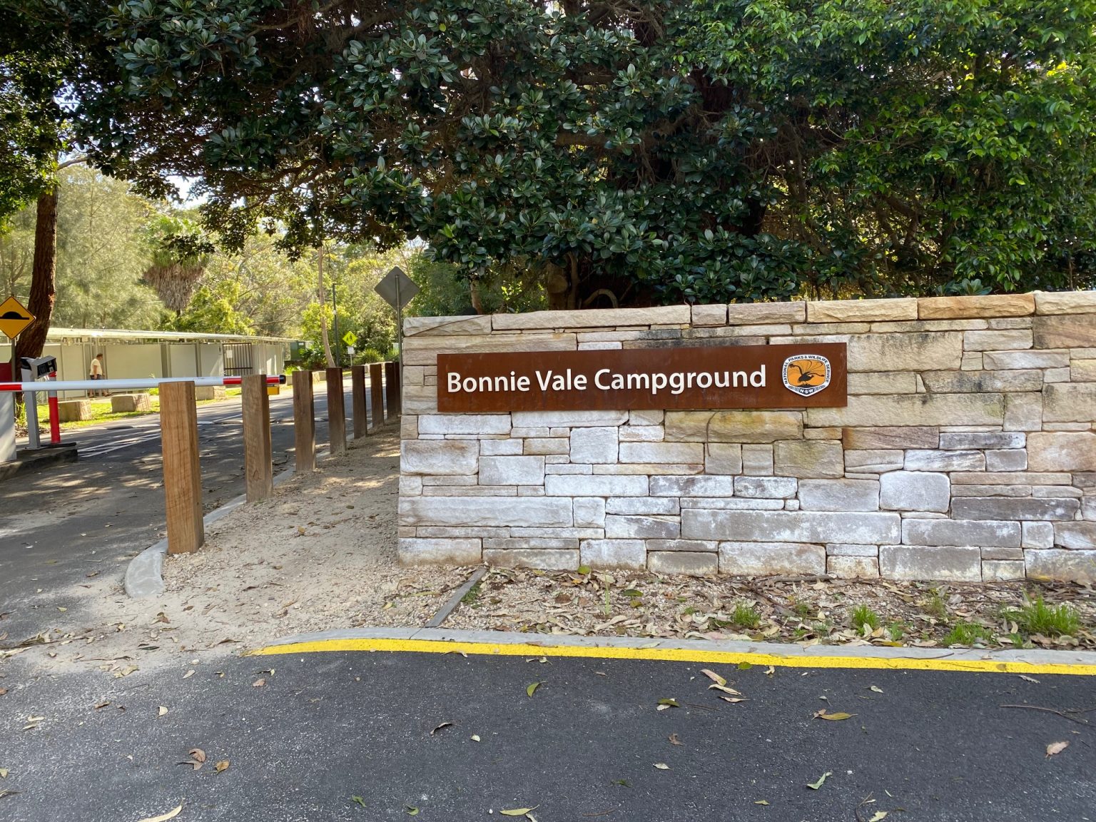 entry gate at Bonnie Vale campgrounds